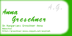 anna greschner business card